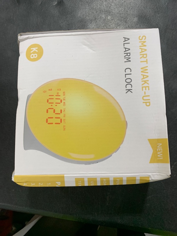 Photo 1 of Wake Up Light Sunrise Alarm Clock for Kids, Heavy Sleepers, Bedroom, with Sunrise Simulation, Sleep Aid, Dual Alarms, FM Radio, Snooze, Nightlight, Daylight, 7 Colors, 7 Natural Sounds, Ideal for Gift