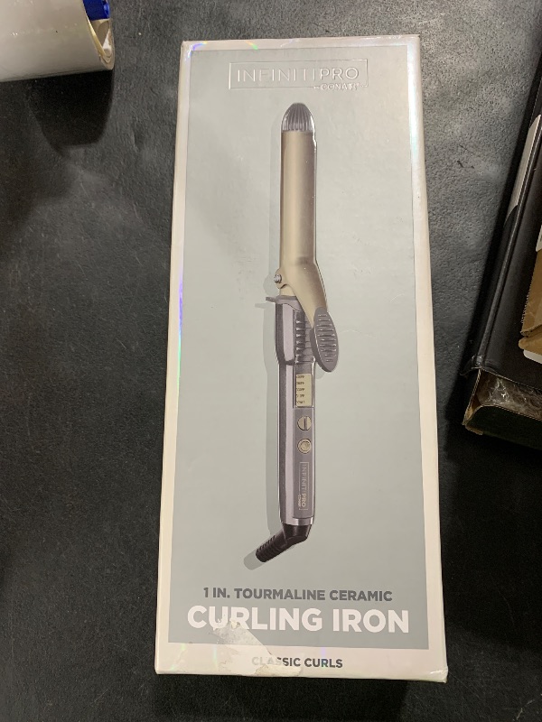 Photo 1 of CONAIR INFINITIPRO Tourmaline 1-Inch Ceramic Curling Iron, 1-inch barrel produces classic curls – for use on short, medium, and long hair