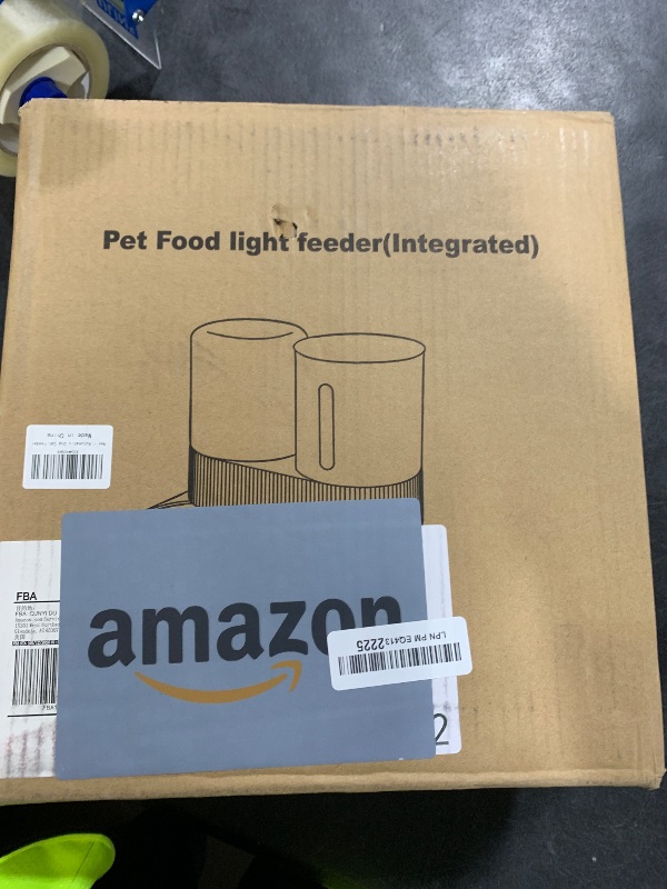 Photo 1 of 2 Pack Automatic Cat Feeder Stainless Steel Water Dispenser Gravity Food Feeder and Waterer Set with Pet Food Bowl for Small Medium Kitten Puppy Pets Large Capacity(Grey)