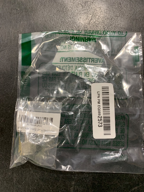 Photo 1 of 1/8" NPT Male To M12x1.0 Female Gauge Sender Adapter M12 Female - 1/8 NPT Male Fuel Oil Trans Brakes 304 Stainless Steel Fittings