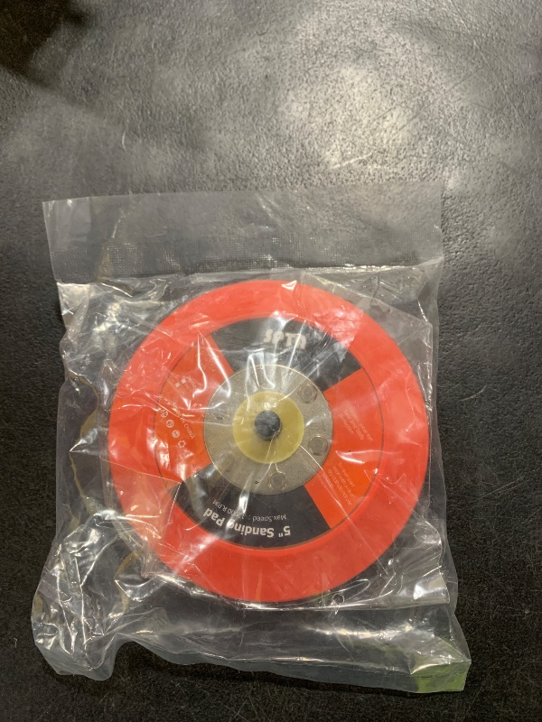 Photo 1 of SPTA 5"(125mm) Backing Pad Hook and Loop Backing Plate 5/16"-24 Thread DA Air Random Orbital Sander/Polisher Backing Pad with 5" Interface Cushion Pad for Sanding Finishing Polishing Buffing