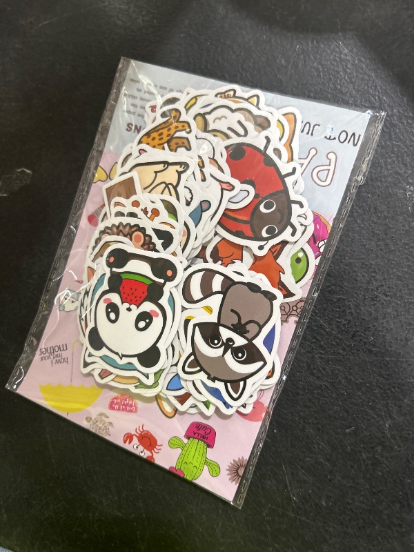 Photo 1 of 100 Pcs Animal Stickers for Kids, Cute Water Bottle Stickers for Kids Waterproof, Vinyl Laptop Kid Sticker Pack, Kid Classroom Prizes for Elementary Students