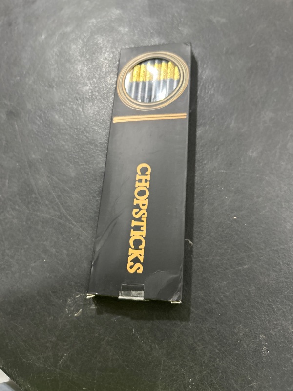 Photo 1 of 10 Pairs Fiberglass Chopsticks, GLAMFIELDS Reusable Japanese Chinese Korea Chop Sticks Dishwasher Safe, Non-slip, 9 1/2 inches Gold