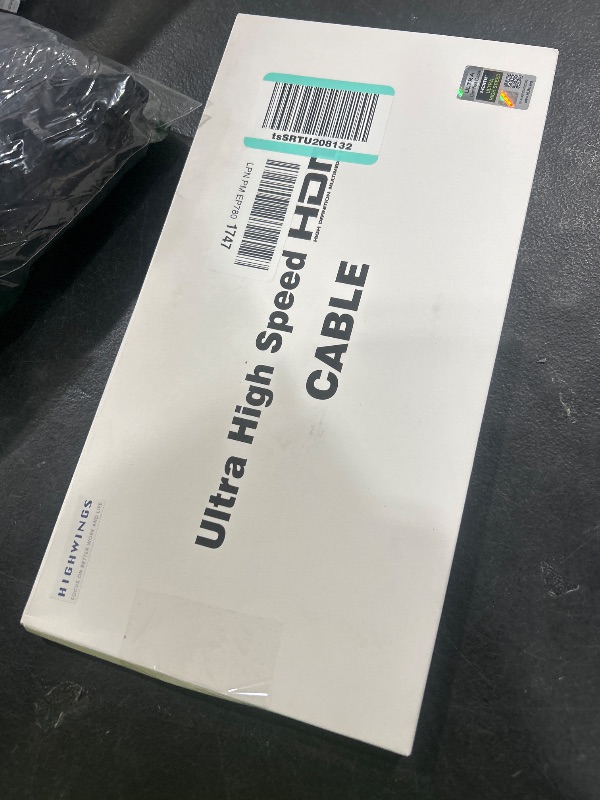 Photo 1 of 10K 8K HDMI 2.1 Cable 2-Pack 6.6FT, Highwings Certified 48Gbps Ultra High Speed Slim HDMI Cord,Support 4K@120Hz 8K@60Hz, HDCP 2.2&2.3, Dynamic HDR,eARC,DTS:X, Compatible with Roku TV/HDTV/PS5/Blu-ray