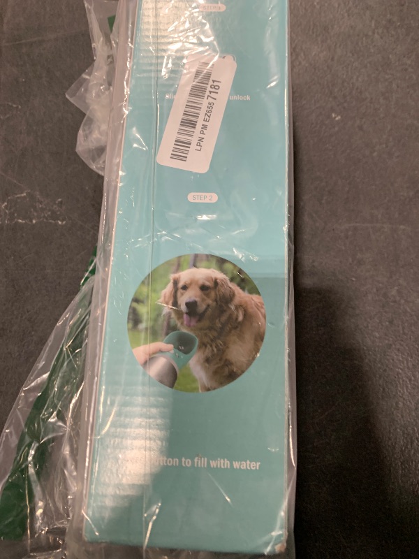 Photo 1 of Portable Dog Water Bottle, 14 OZ, Stainless Steel Leak Proof Puppy Water Dispenser with Drinking Feeder for Pets Travel, Walking, Hiking and Outdoor Activities