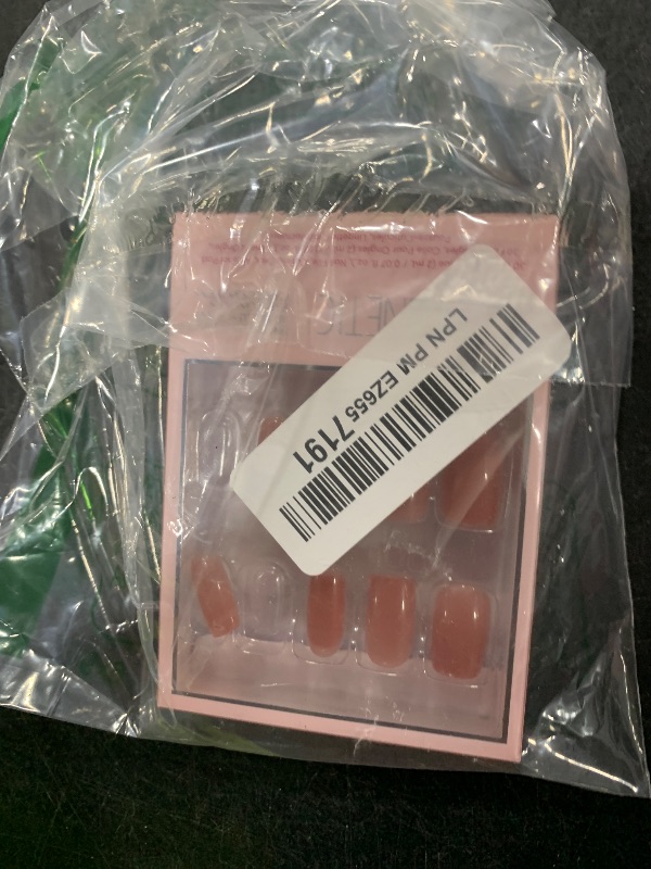 Photo 1 of Glamnetic Press On Nails - Dusty Pink | Medium Square Fake Nails, Sheer Mauve Neutral, Salon Quality | 15 Sizes - 30 Nail Kit