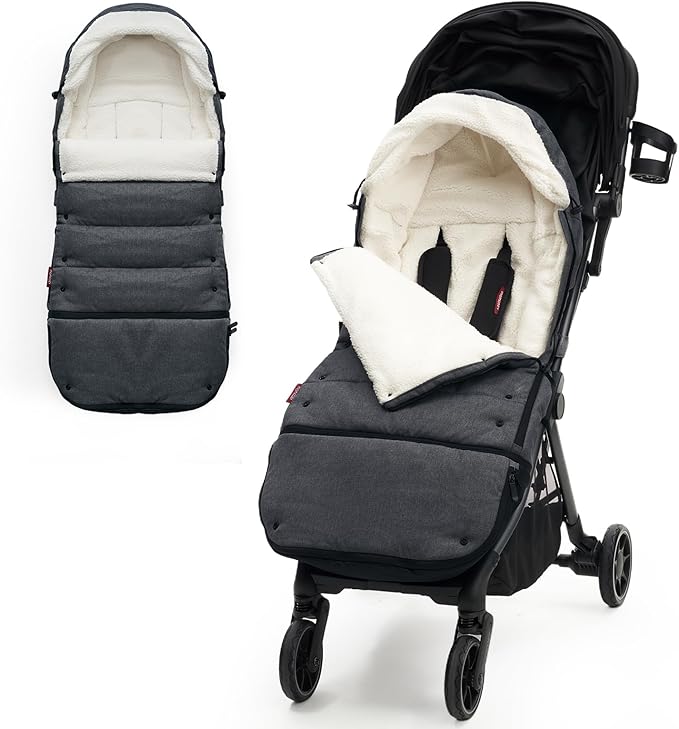 Photo 1 of Momcozy Stroller Footmuff | Universal, Weather-Proof, Warm Stroller Bunting Bag | Extendable Winter Cover | Adjustable Buckle
