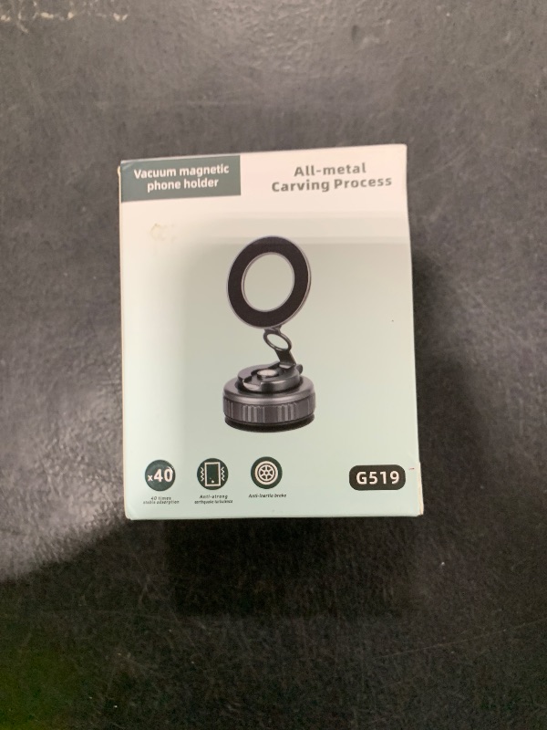 Photo 1 of Kairiyard Vacuum Magnetic Phone Holders for Your Car, 360 Adjustable Foldable Strongest Magnet Suction Cup Car Cell Phone Holder Mount Stand Compatible with MagSafe iPhone All Smartphones