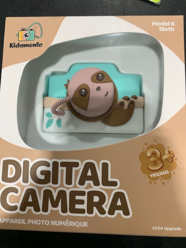 Photo 1 of Kidamento Kids Digital Camera & Video Camcorder with Touchscreen, Soft Silicone Casing, Detachable Lens Cap, 32GB Memory Card - Model K Zippy The Sloth