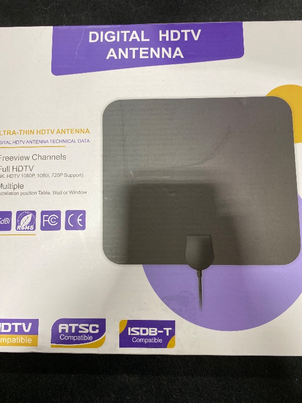 Photo 1 of TV Antenna Indoor Long Range 900 Miles, Supports 4K 1080p Smart TV Signal Reception with Signal Amplifier 16ft HDTV Coax Cable