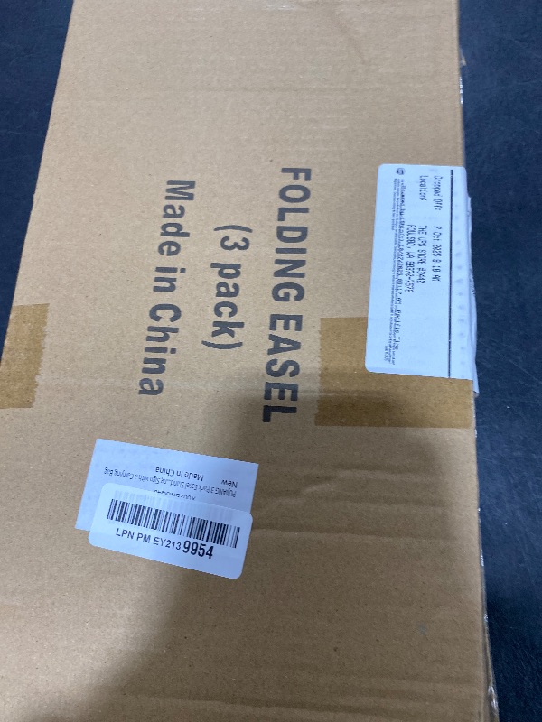 Photo 1 of PUJIANG 3 Pack Easel Stand for Display,63" Easels for Playing Pictures, Easels for Signs, Metal Art Easels for Painting, Poster Sign Holder, Floor Display Stand for Wedding Sign with a Carrying Bag