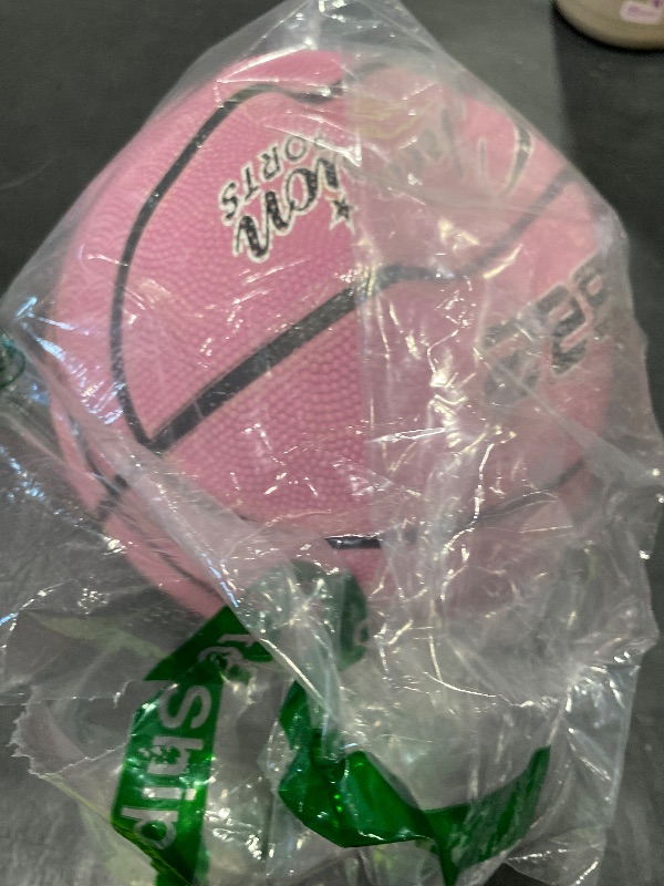 Photo 1 of Champion Sports Rubber Junior Basketball, Heavy Duty - Pro Style Basketballs - Premium Basketball Equipment, Indoor Outdoor - Physical Education Supplies (Size 5, Pink)
