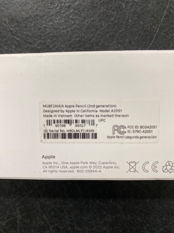 Photo 1 of Apple Pencil (2ND Generation) (MU8F2AM/A)