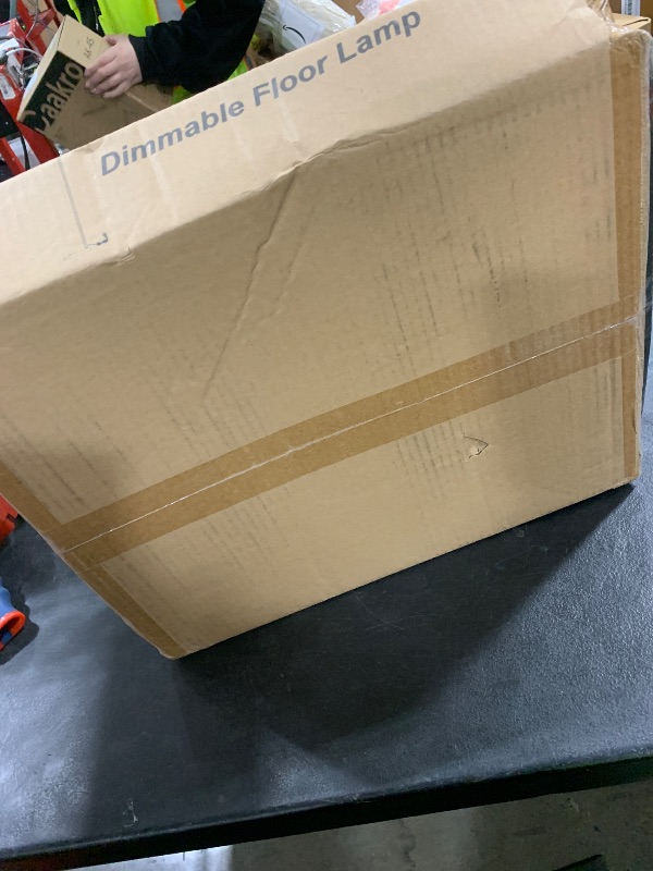 Photo 1 of ?Upgraded? Dimmable Gold Floor Lamp, 1200 Lumens LED Bulb Included, Arc Floor Lamps for Living Room Modern Standing Lamp with Black Shade, Tall Lamp for Living Room Bedroom Office Reading Room Nursery