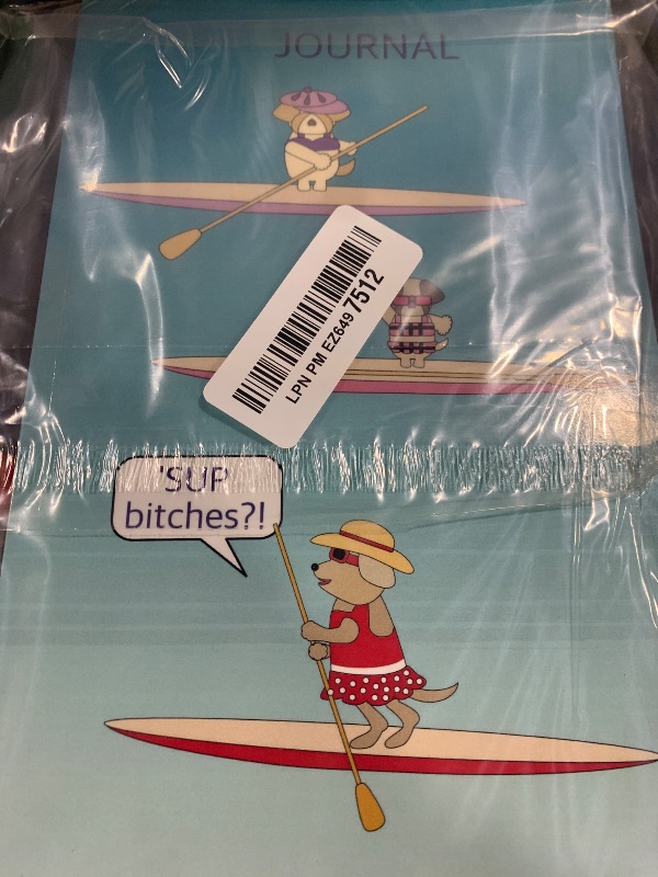 Photo 1 of 'SUP Bitches Stand Up Paddle Board Journal: A cute illustrated planner for the avid paddle boarder to record all the important SUP information from ... contacts and even a retail wishlist!