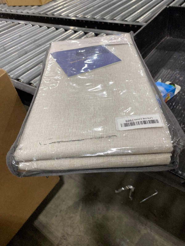 Photo 1 of 100% Blackout Shield Linen Blackout Curtains for Bedroom 63 Inches Long, Back Tab/Rod Pocket Living Room Drapes, Thermal Insulated Blackout Curtains 2 Panels Set, 50" W x 63" L, Beige