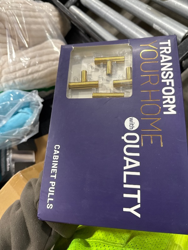 Photo 1 of 10 Pack Gold Cabinet Knobs 2 Inch - Brushed Brass Drawer Knobs Single Hole Gold T Bar Hardware Drawer Pulls for Kitchen Cabinets and Dressers