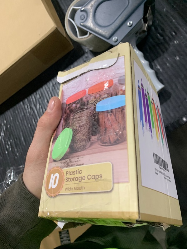 Photo 1 of 10 Pack Plastic Wide Mouth Mason Jar Lids for Ball, Kerr and More - Multicolor Storage Caps for Mason Jars, Canning Jars - Leak-Proof, Dishwasher Safe & Food Grade