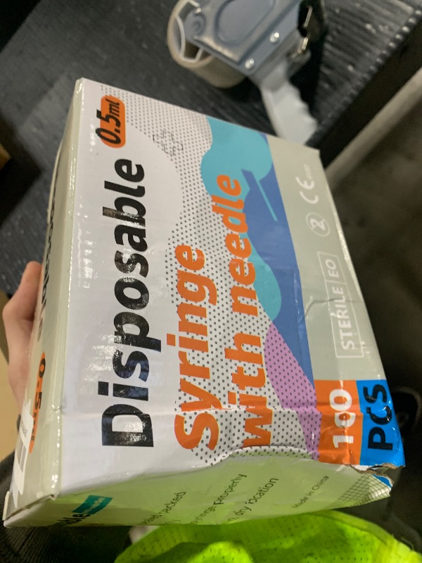 Photo 1 of 0.5ml 31G 5/16 Inch 8mm Syringe, Lab Syringes Individually Wrapped, Pack of 100