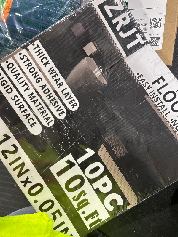 Photo 1 of 10-Pack Peel and Stick Floor Tiles Vinyl Floor 12 x 12 inch Self Adhesive Waterproof Flooring Planks DIY for Bathroom, Kitchen, Living Room, RV, Cover 10 Sq. Ft, Black Vein Marble