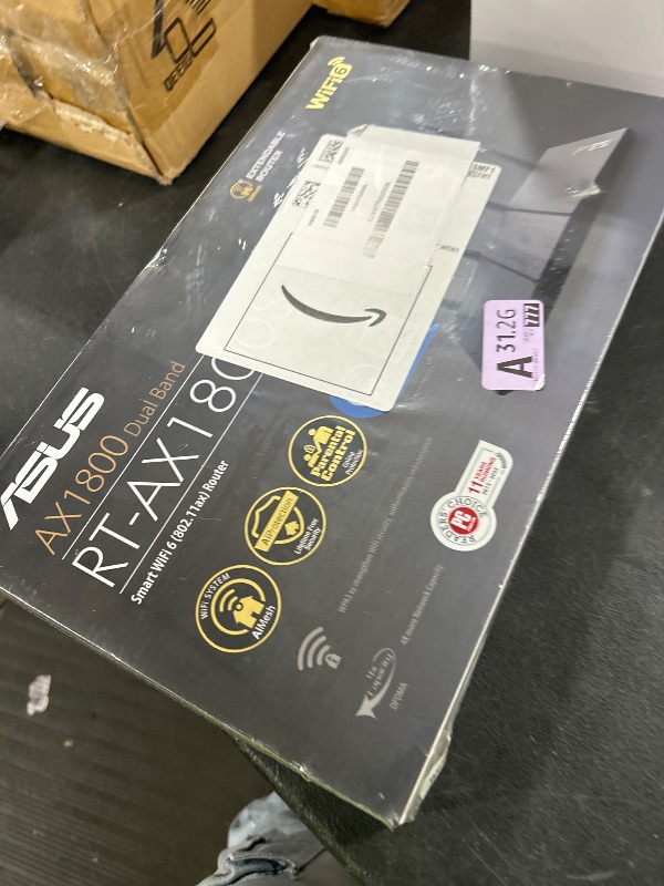 Photo 1 of ASUS RT-AX1800S Dual Band WiFi 6 Extendable Router, Subscription-Free Network Security, Parental Control, Built-in VPN, AiMesh Compatible, Gaming & Streaming, Smart Home