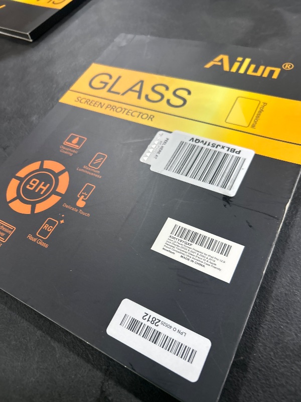 Photo 1 of Ailun 2 Pack Screen Protector for iPad Pro 12.9 Inch Display [2022 & 2021 & 2020 & 2018 Release] Tempered Glass [Face ID & Apple Pencil Compatible] Ultra Sensitive Case Friendly