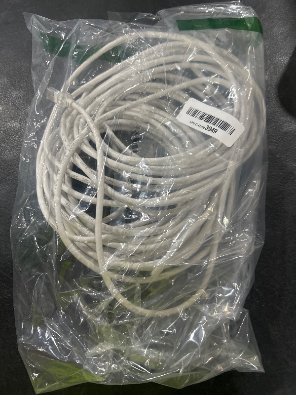 Photo 1 of Cat 6 Outdoor Ethernet Cable 50 ft, Support Cat8/7 Network, 10Gbps 550MHz, 24AWG Pure Copper, Direct Burial Waterproof In-Ground UV Resistant LAN Internet Patch Cable for Router, Modem, Switch, White