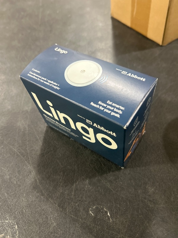 Photo 1 of Lingo Continuous Glucose Monitor (CGM) & App. Made by Abbott. Know the impact of what you eat. 1 Lingo biosensor lasts up to 14 Days*. Designed for iPhone 11 device or Later. US Only.