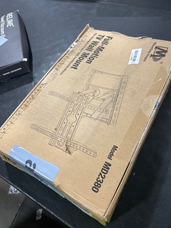 Photo 1 of Mounting Dream TV Wall Mount for 32-65 Inch Television,Mount with Swivel and Tilt, Full Motion Bracket with Articulating Dual Arms, Fits 16inch Studs, Max VESA 400X400 mm, 99lbs, MD2380