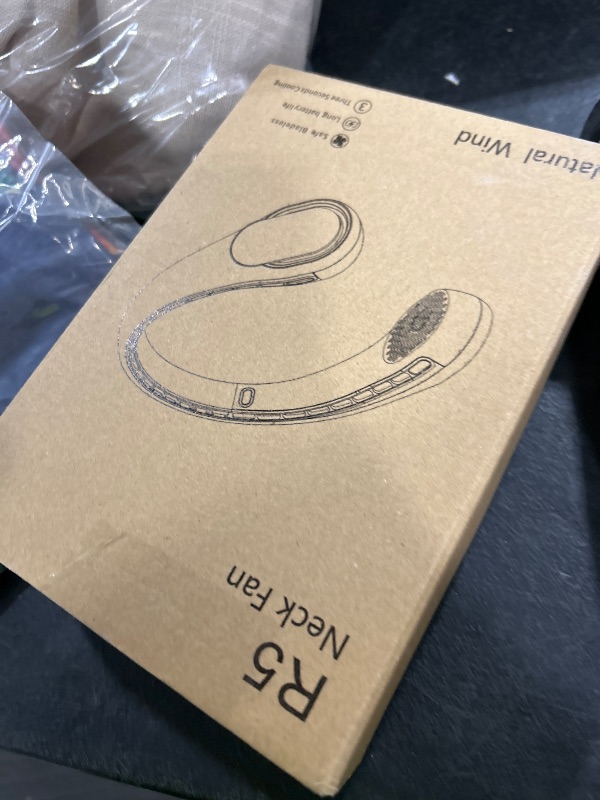 Photo 1 of FrSara Neck Fan, Portable Personal Fan Strong Wind, 5200mAh, Air Volume,360° Cooling, No Hair Twisting, Air Volume On 2 Sides, Non-Slip, Quick Charge, Long Use Time, Birthday Gift for Women, Dad, Men