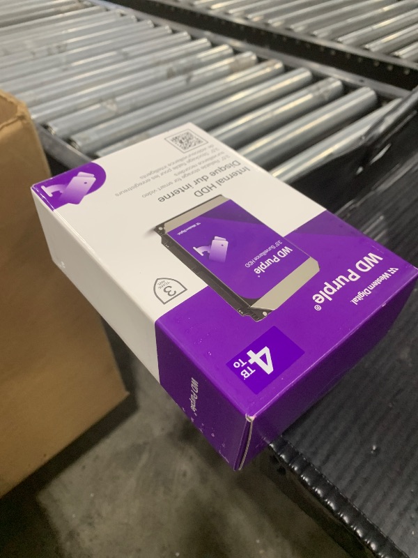 Photo 1 of Western Digital 4TB WD Purple Surveillance Internal Hard Drive HDD - SATA 6 Gb/s, 256 MB Cache, 3.5" - WD43PURZ