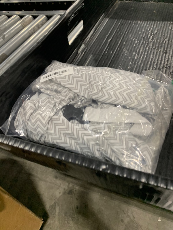Photo 1 of Portable Shopping Cart Cover, High Chair and Grocery Cart Covers for Babies, Kids, Infants & Toddlers, Attached Carry Bag (Gray Chevron)