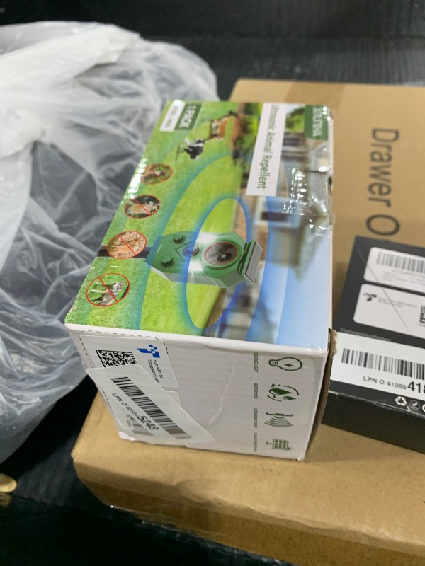 Photo 1 of Solar Ultrasonic Animal Repellent Outdoor, Deer Repellent for Yard with RIP Sensor, IP65 Waterproof Squirrels Repeller, Effective Deterrent Cat, Raccoons, Skunks, Rabbits