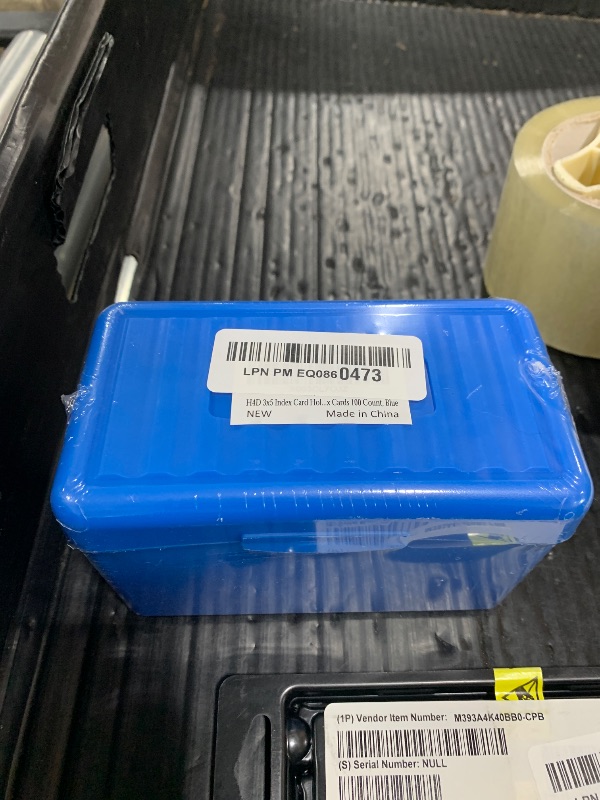 Photo 1 of H4D 3x5 Index Card Holder with 100 Heavyweight Ruled Index Cards and 25 Plastic Dividers, Blue