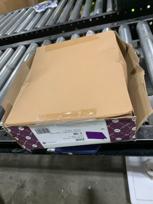 Photo 1 of Smead End Tab File Folder, Shelf-Master Reinforced Straight-Cut Tab, Letter Size, Purple, 100 per Box (25420)