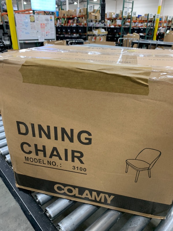Photo 1 of COLAMY Upholstered Parsons Dining Chairs Set of 2, Fabric Dining Room Kitchen Side Chair with Nailhead Trim and Wood Legs - Beige