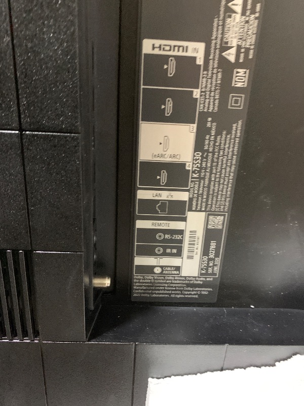 Photo 1 of Sony 75-Inch Class 4K Ultra HD BRAVIA 3 LED Smart TV with Google TV, Dolby Vision HDR, and Exclusive Features for PlayStation®5 (K-75S30)