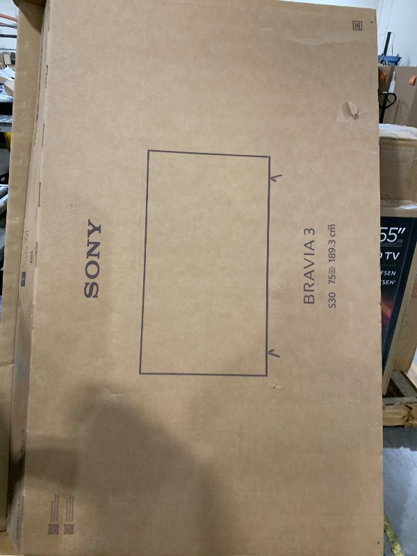Photo 1 of Sony 75-Inch Class 4K Ultra HD BRAVIA 3 LED Smart TV with Google TV, Dolby Vision HDR, and Exclusive Features for PlayStation®5 (K-75S30)