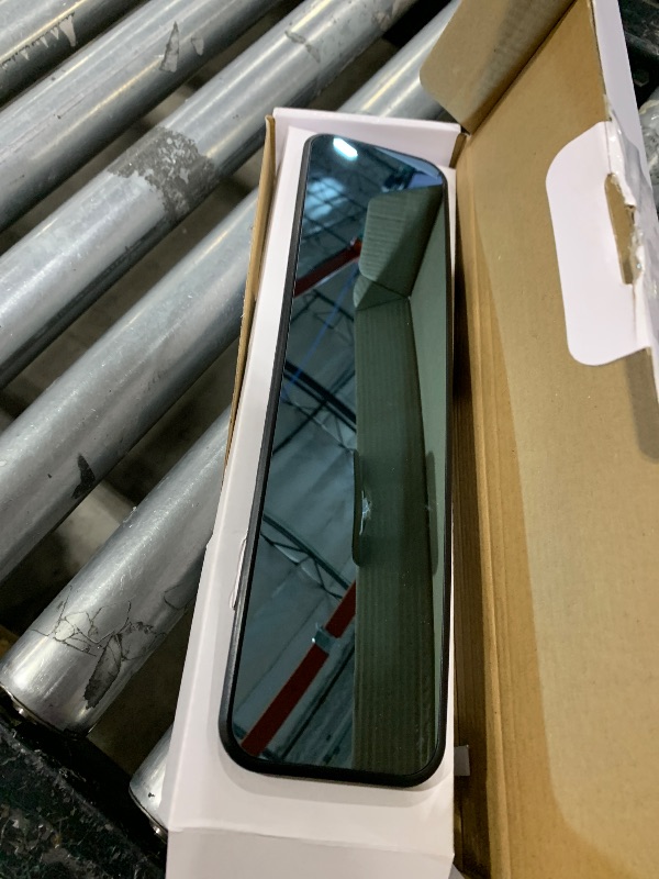 Photo 1 of 11" Blue Anti Glare HD Convex Car Rear View Mirror, Universal Interior Clip on Wide Angle RearView Mirror to Reduce Blind Spot for Cars SUV Trucks (Blue Mirror/Anti Glare, 11" Oblong)