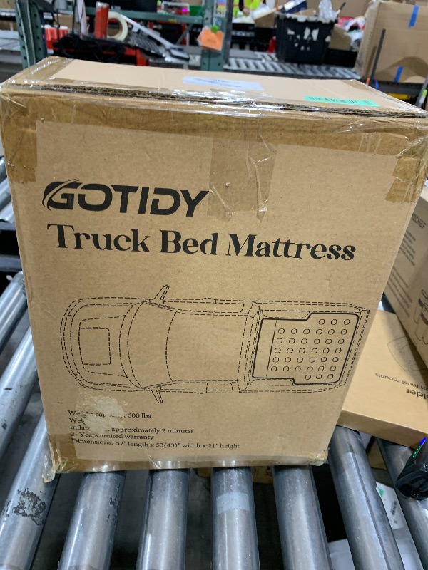 Photo 1 of Short Truck Bed Mattress for 5-5.5ft, Truck Bed Air Mattress for Tacoma Honda Ridgeline Jeep Gladiator JT 5ft, Wired Air Pump, Oversized Carry Bag, Integrated Pillow, Ideal for Tacoma Camping