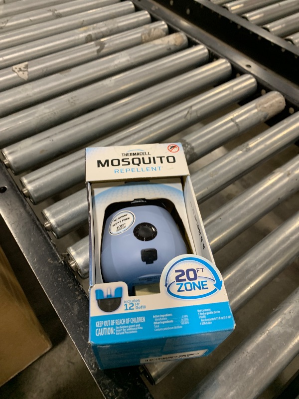 Photo 1 of Thermacell E55 E-Series Rechargeable Mosquito Repeller with 20' Mosquito Protection Zone; Blue; Includes 12-Hr Repellent Refill; Bug Spray Alternative; Scent Free; No Candle or Flame