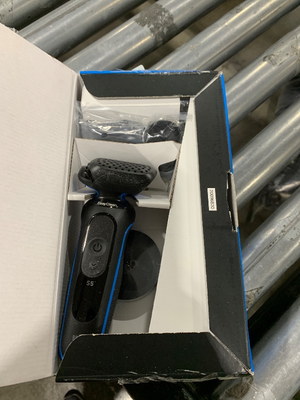 Photo 1 of Braun Electric Shaver for Men, Series 5 5150cs, Wet & Dry Shave, Turbo Shaving Mode, Foil Shaver, with Beard Trimmer, Body Groomer and Charging Stand, Blue