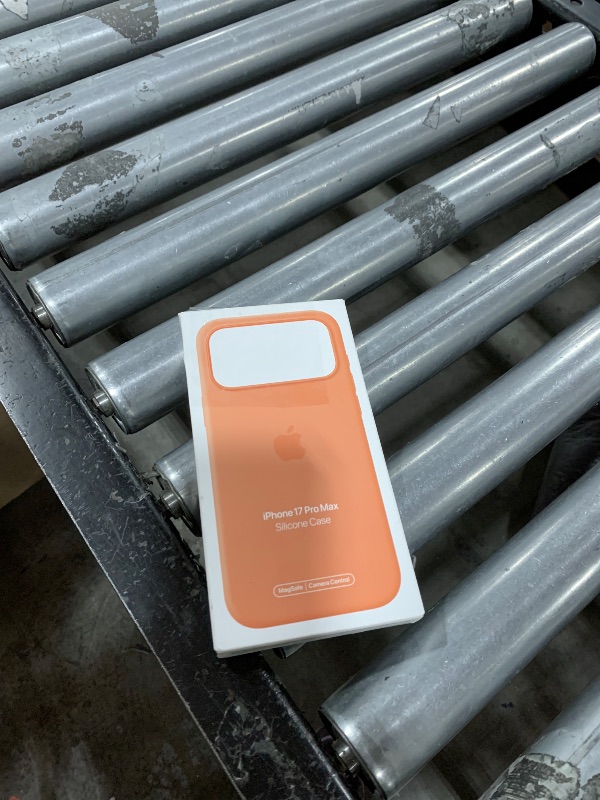 Photo 1 of Apple iPhone 17 Pro Max Silicone Case with MagSafe and Camera Control: Lightweight Phone Case, Wireless Charging Compatible, Smooth Matte Finish; Orange