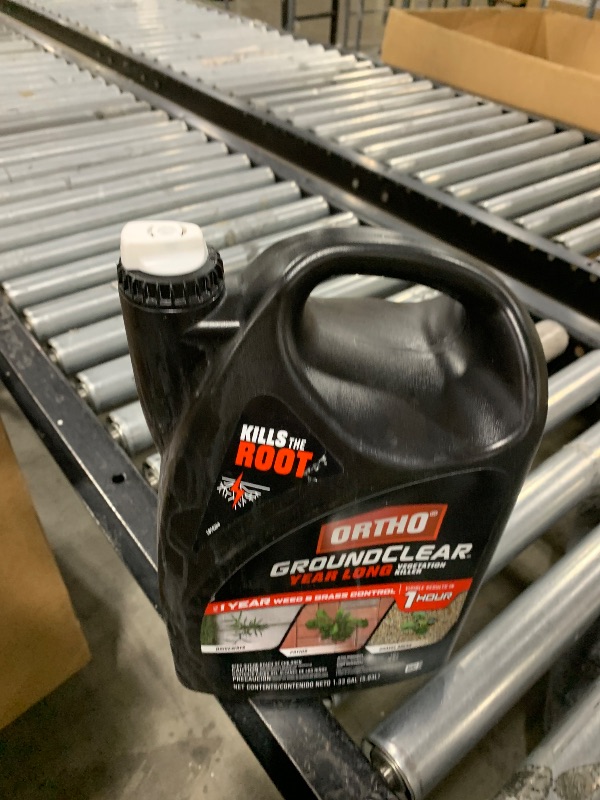 Photo 1 of Ortho GroundClear Year Long Vegetation Killer - With Continuous Spray Comfort Wand, Visible Results in 1 Hour, Kills Weeds and Grasses to the Root, Up to 1 Year of Weed and Grass Control, 1.33 gal.