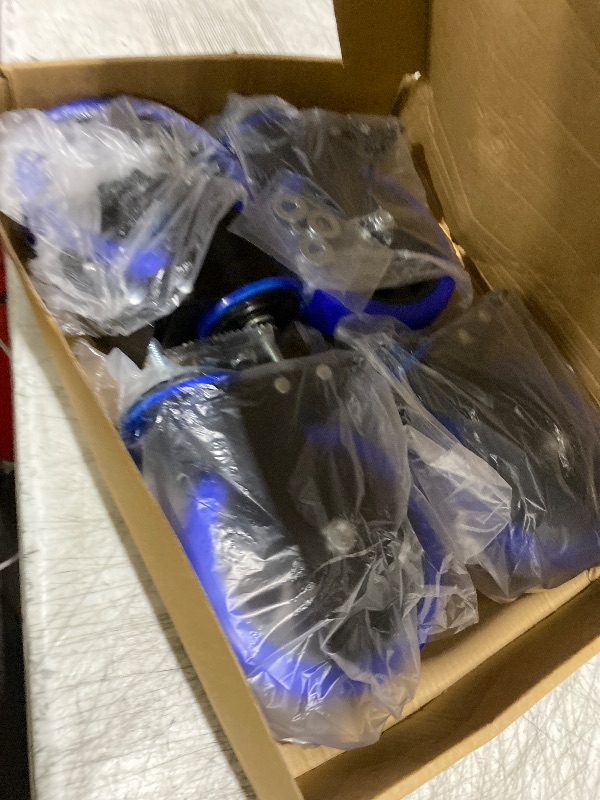 Photo 1 of 5 Inch Caster Wheels Heavy Duty Stem Caster 2200Lbs, Threaded Stem Casters 3/8"-16 x 1(Stem Diameter 3/8", Stem Length 1"), Swviel Locking Caster Set of 4, Industrial Castor Wheels for Cart,Furniture