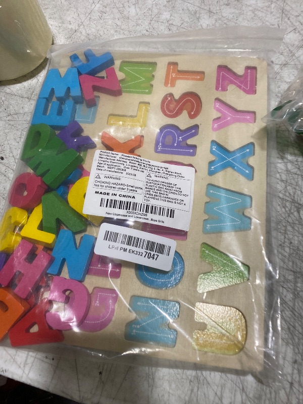 Photo 1 of Uppercase and Lowercase Letters? Wooden Puzzles for Toddlers, Wooden ABC Alphabet Puzzles Toddler Learning Puzzle Toys for Kids 1-5, 2 in 1 Early Education Letter for Boys Grils 1-5 Years Old