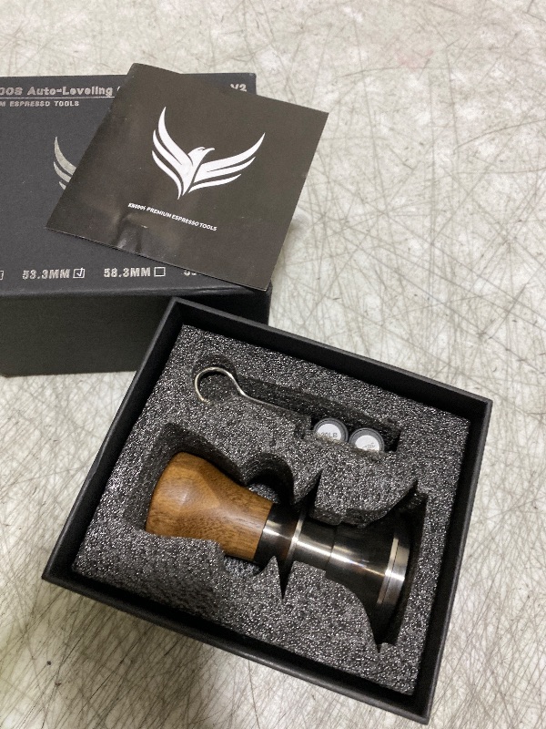 Photo 1 of KNODOS 54mm Tamper For Breville Machines Calibrated Tamper Tool Espresso Walnut, Auto-Leveling and 30lb Spring Loaded Design Coffee Tamper With Stainless Steel Ripple Base