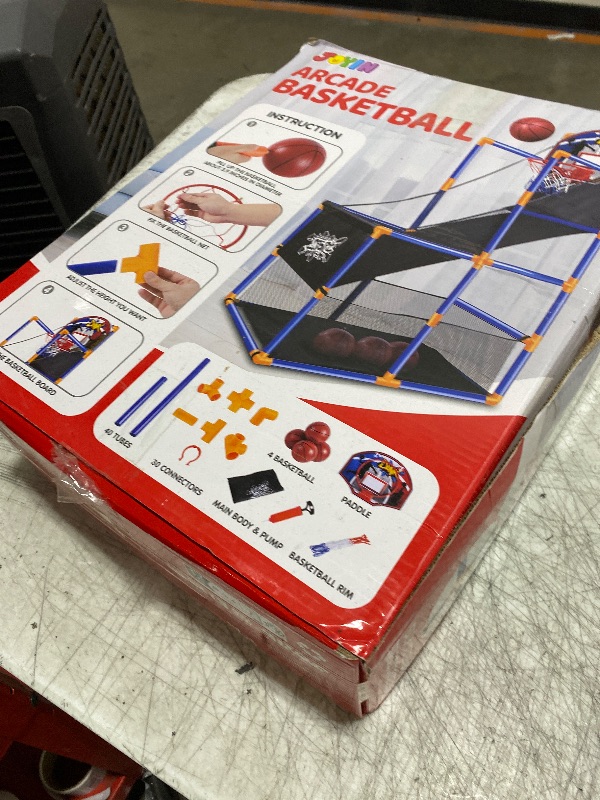 Photo 1 of JOYIN Arcade Basketball Game Set with 4 Balls and Hoop for Kids 3 to 12 Years Old Indoor Outdoor Sport Play - Easy Set Up - Air Pump Included - Ideal for Competition