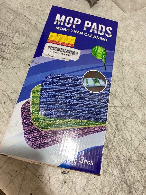 Photo 1 of Reusable Mop Pads Compatible with Swiffer Sweeper Mops: Papclean Microfiber Wet Pads Refill Dry Sweeping Cloths Washable Dust Floor Cleaner for Wood Floor Cleaning - 3 Pcs Green
