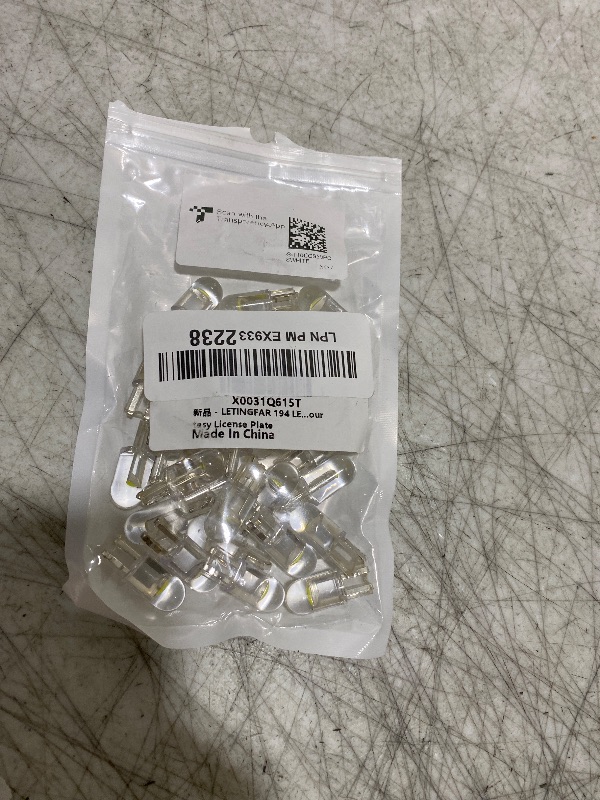 Photo 1 of LETINGFAR 194 LED Light Bulb White 6000K Pack of 30, 168 2825 W5W T10 Wedge COB Bulbs Error Free for Car Dome Map Door Courtesy License Plate